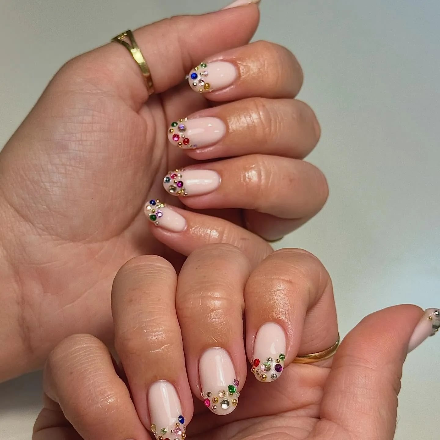 Pale Pink Long Coffin Rhinestone Cuticle Nails Pale Pink Long Coffin Rhinestone Cuticle Nails — Mom Nails