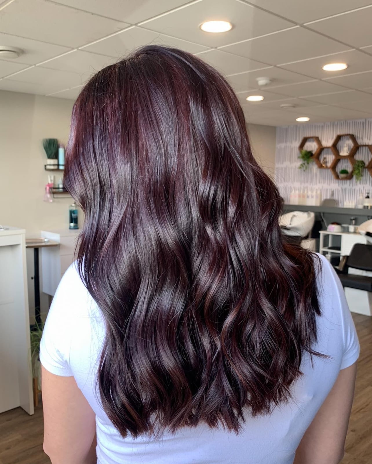 Mid-Back Mulled Wine With Subtle Highlights — Mulled Wine Hair