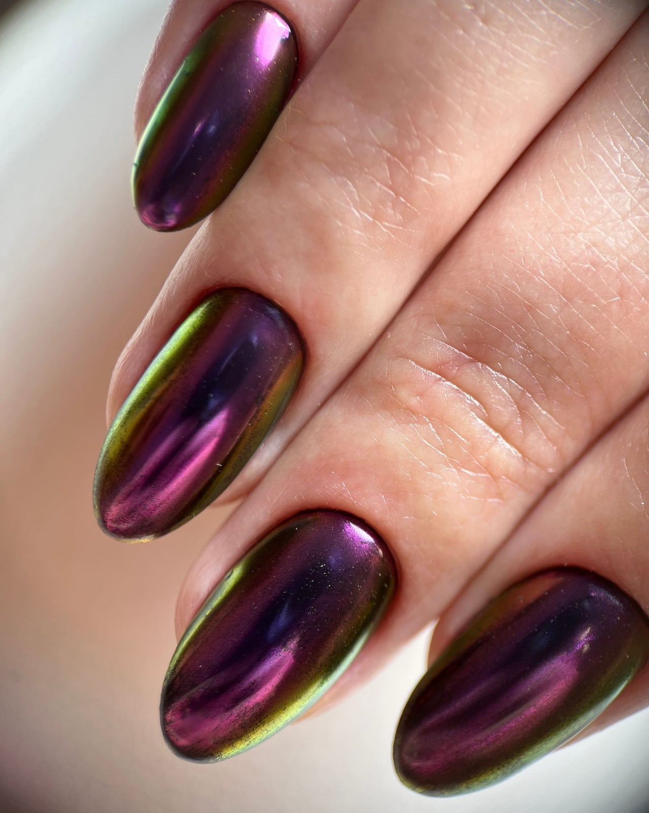 Silver Line French Short Almond — Nail Colors
