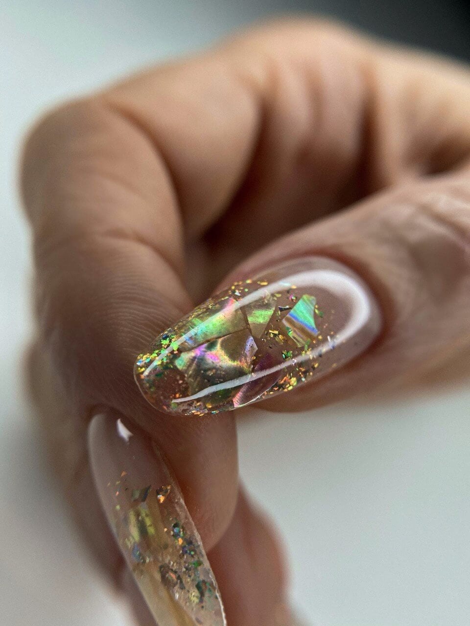 3D Iridescent Shard Stiletto Extensions 3D Iridescent Shard Stiletto Extensions — Nail Extensions