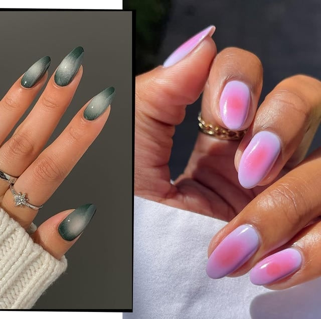 Aura Gradient Short Almond Extensions Aura Gradient Short Almond Extensions — Nail Extensions