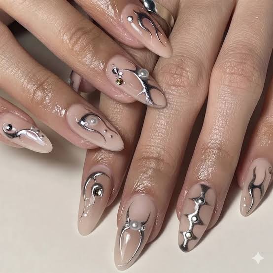 Sage Green Floral Art Soft Square Extensions Sage Green Floral Art Soft Square Extensions — Nail Extensions