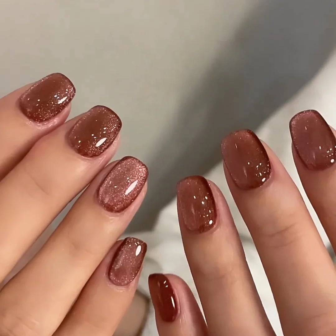 Shimmering Cat Eye Square Extensions Shimmering Cat Eye Square Extensions — Nail Extensions