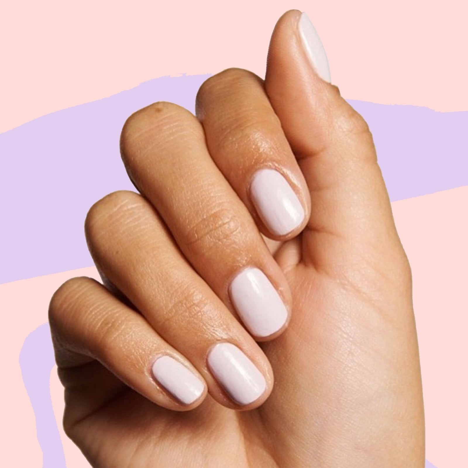 Pale Pink Glossy Short Squoval Nails Pale Pink Glossy Short Squoval Nails — Nail Shapes