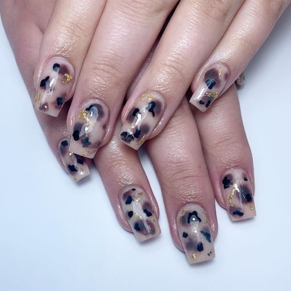 Tortoiseshell Medium Square Nails Tortoiseshell Medium Square Nails — Nails for Blondes