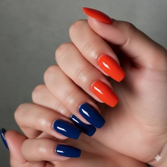 Peach to Violet Ombre Oval Nails, омбре с фиолетовым контуром Peach to Violet Ombre Oval Nails, омбре с фиолетовым контуром — Nails for Blondes