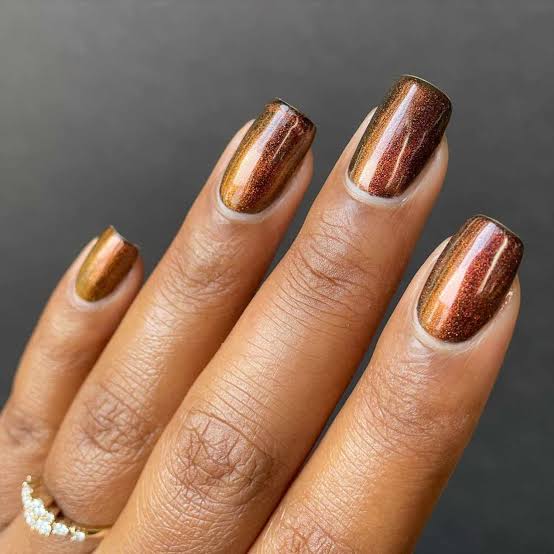 Warm Brown Velvet Long Stiletto Nails Warm Brown Velvet Long Stiletto Nails — Nails for Brunettes