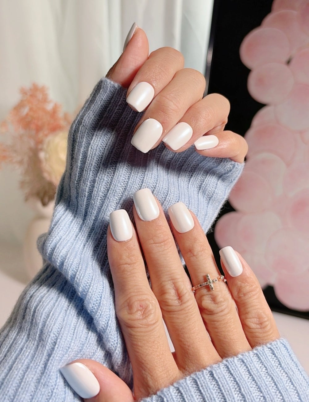 Creamy Off-White Matte Short Square Nails Creamy Off-White Matte Short Square Nails — Nails for Everyday