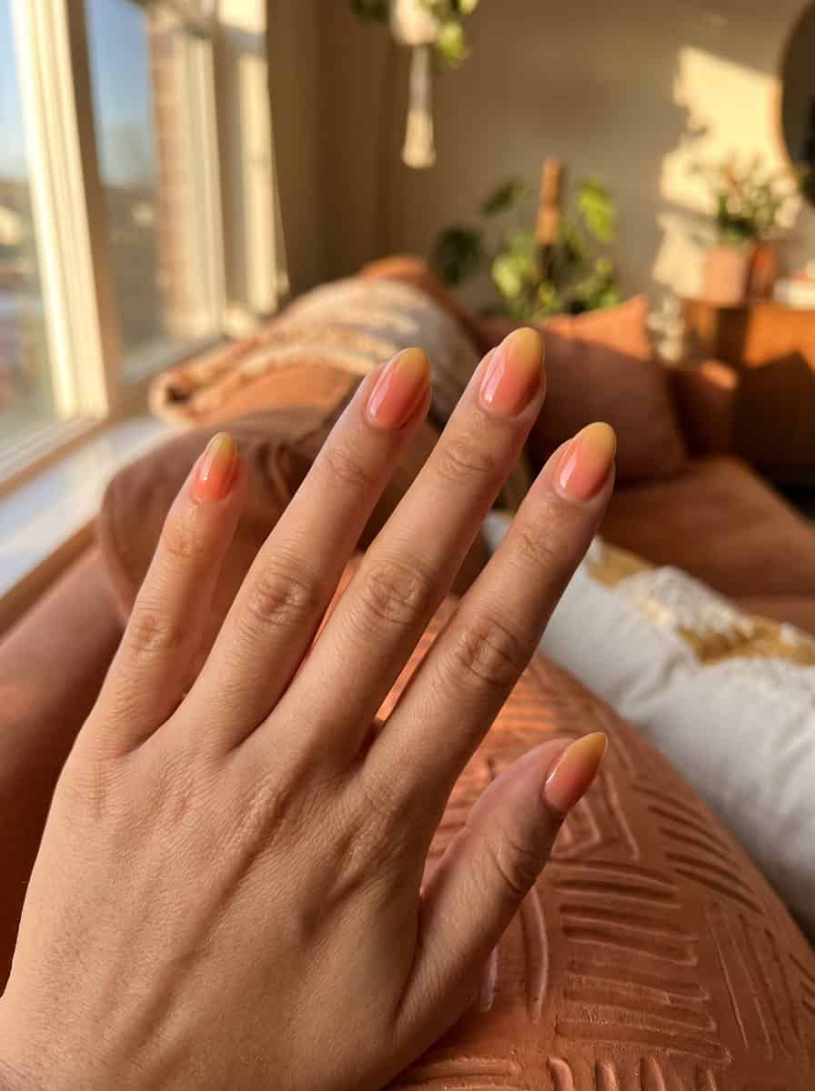 Medium Almond Ombre Gradient Nails Medium Almond Ombre Gradient Nails — Nails for Everyday