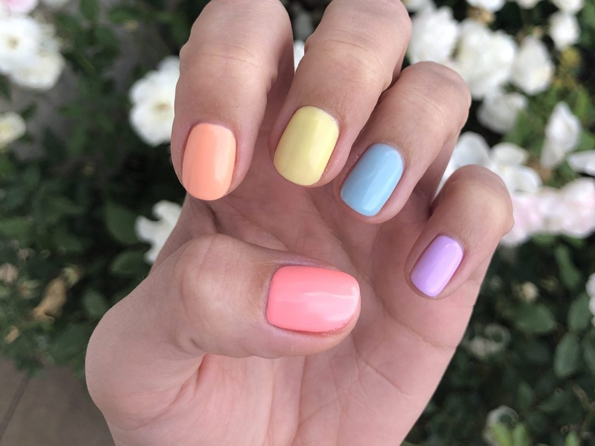 Short Square Nails In Bright Pastel Solid Colors Short Square Nails In Bright Pastel Solid Colors — Nails for Kids