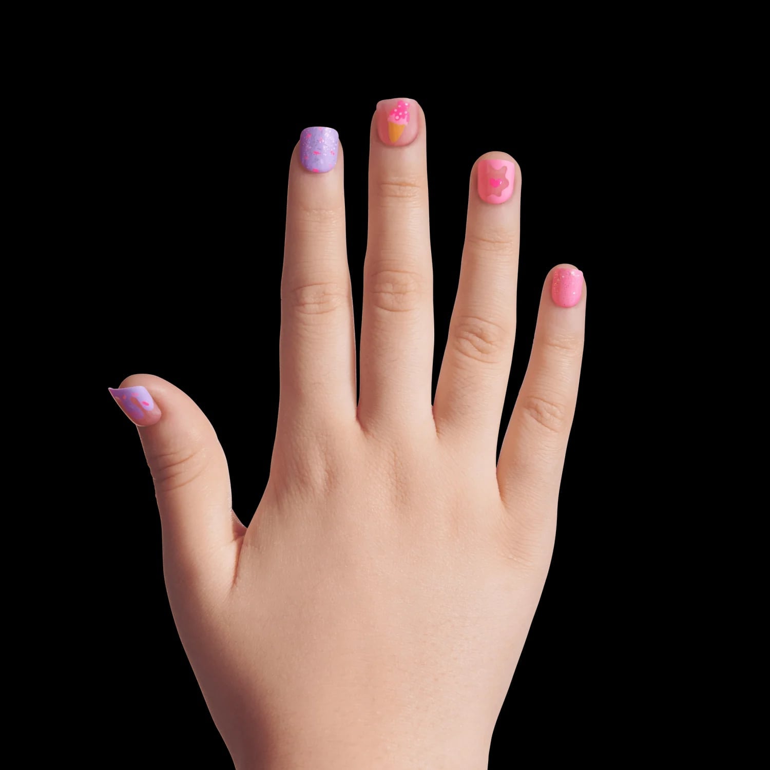 Short Squoval Nails With Bunny And Glitter Designs Short Squoval Nails With Bunny And Glitter Designs — Nails for Kids