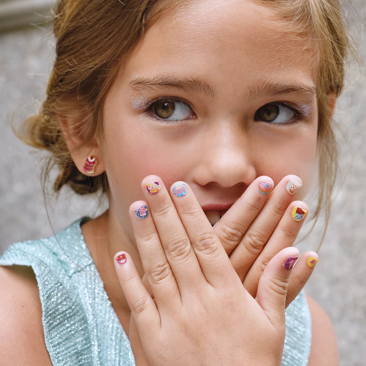 Colorful Animal Sticker Short Natural Nails Colorful Animal Sticker Short Natural Nails — Nails for Little Girls