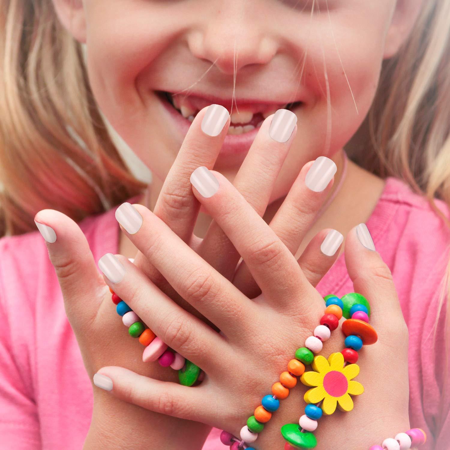 Simple Pale Pink Short Square Nails Simple Pale Pink Short Square Nails — Nails for Little Girls