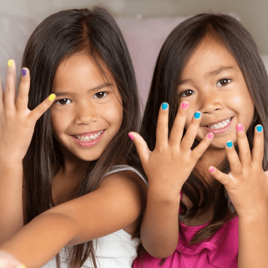Bright Multi-Color Short Natural Nails Bright Multi-Color Short Natural Nails — Nails for Little Girls