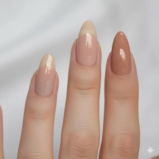 Sheer Nude Tones Medium Almond Nails Sheer Nude Tones Medium Almond Nails — Nails for Pale Skin