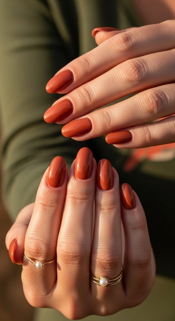 Medium Stiletto Orange White Gradient French Tips Medium Stiletto Orange White Gradient French Tips — Nails for Women Over 40