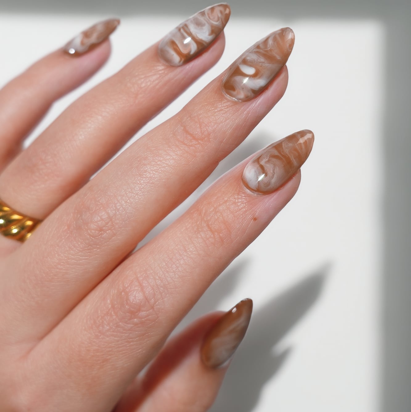 Long Stiletto Marbled Jelly Glossy Nails Long Stiletto Marbled Jelly Glossy Nails — Nails for Women Over 40