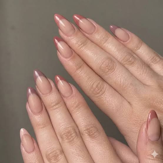 Sheer Nude Base Classic White French Medium Oval Nails — Nails for Women Over 50
