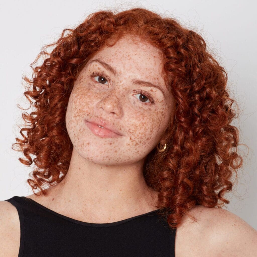 Collarbone Copper Red With Side Part Collarbone Copper Red With Side Part — Natural Red Hair