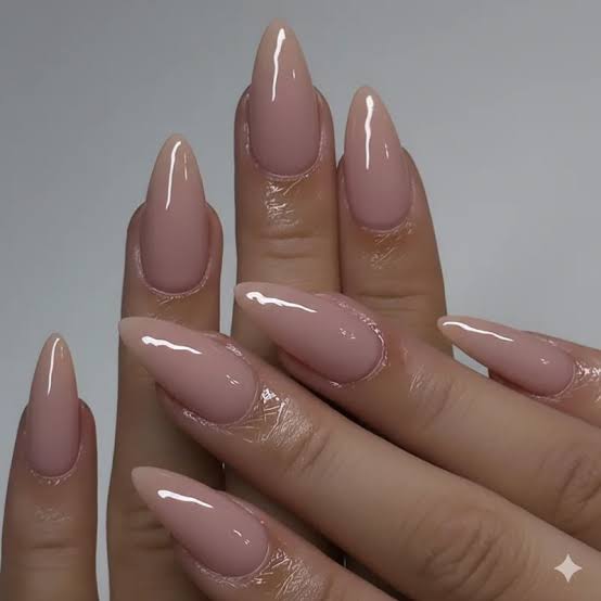Flawless Milky Pink Nude Short Almond Nails — Neutral Nails