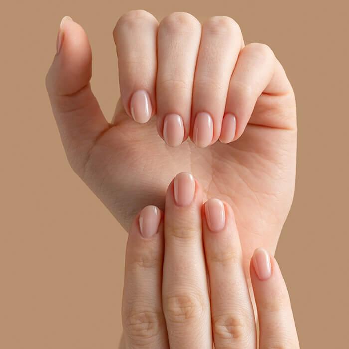 Sheer Milky Pink Glossy Short Almond Nails, Everyday Version — Nude Nails