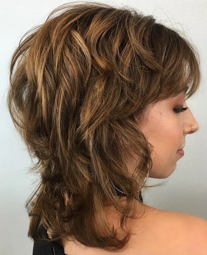 Shoulder Length Black Octopus With Full Bangs Front, Close-Up Take Shoulder Length Black Octopus With Full Bangs Front, Close-Up Take — Octopus Haircut