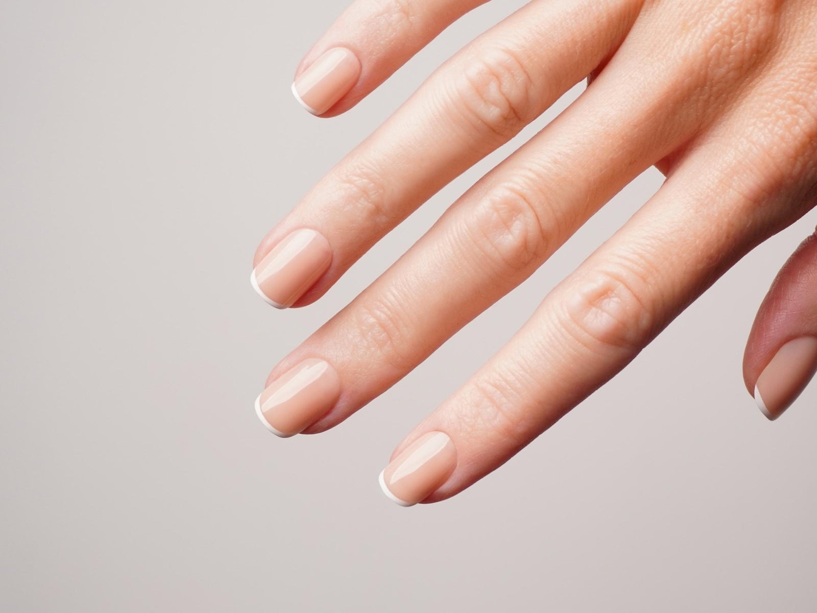 Thin White French Medium Square Nails — Office Nails
