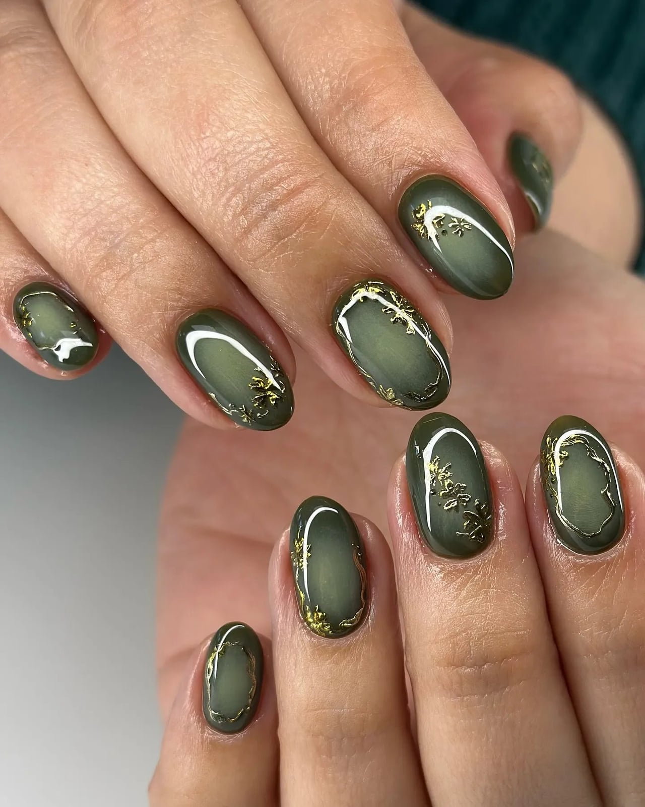 Mossy Olive Green Matte Square Nails — Olive Green Nails