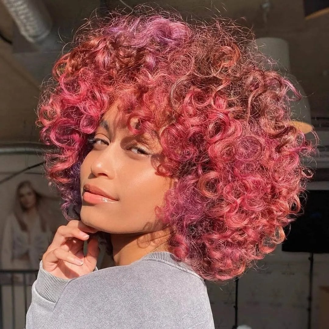Chin Length Blunt Bob In Vibrant Hot Pink, Everyday Version Chin Length Blunt Bob In Vibrant Hot Pink, Everyday Version — Pink Hair