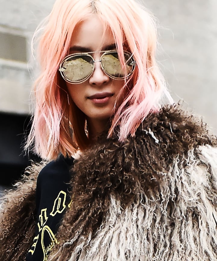 Collarbone Layers Rose Gold Pink Wavy Blowout Collarbone Layers Rose Gold Pink Wavy Blowout — Pink Hair