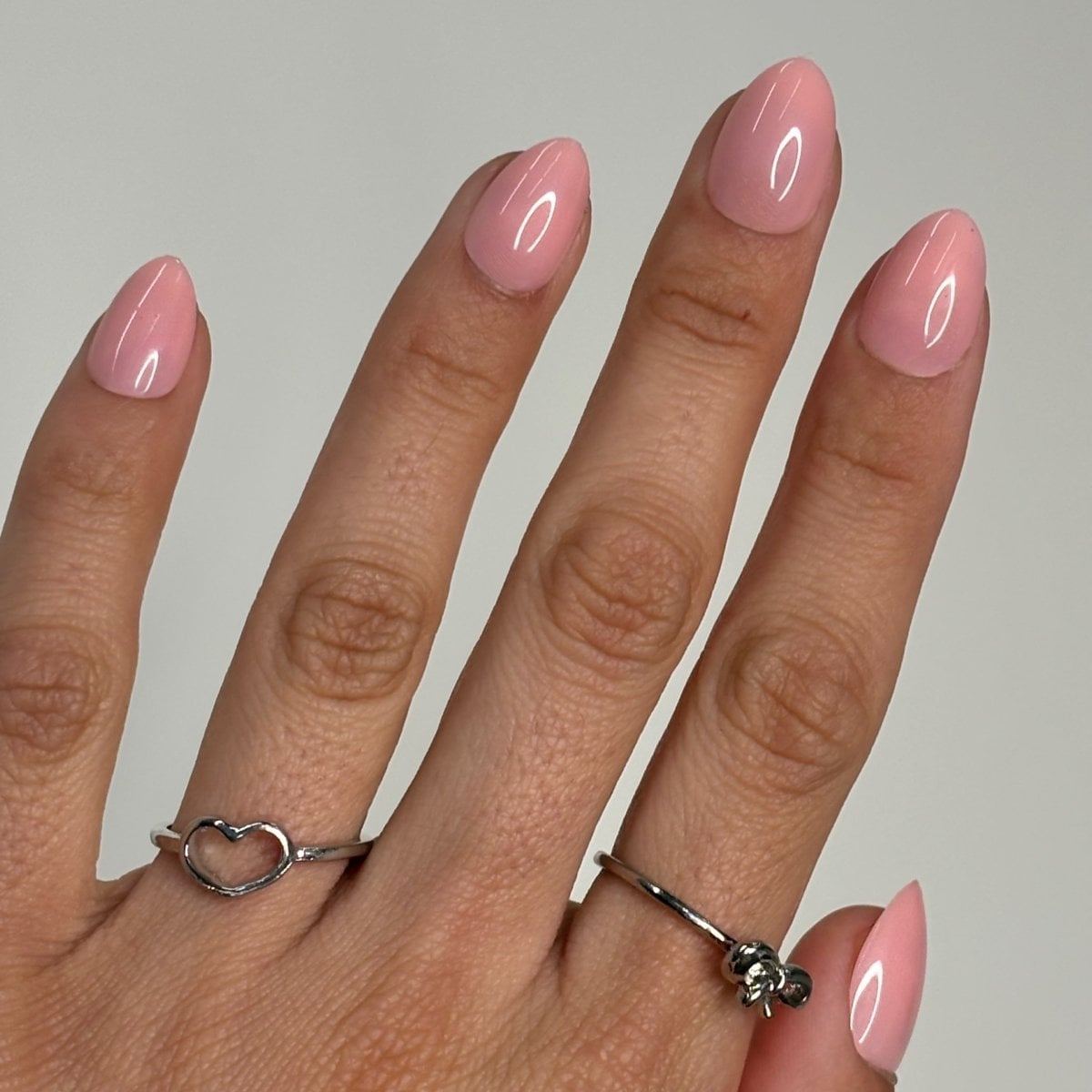 Soft Baby Pink Short Round Nails — Pink Nails