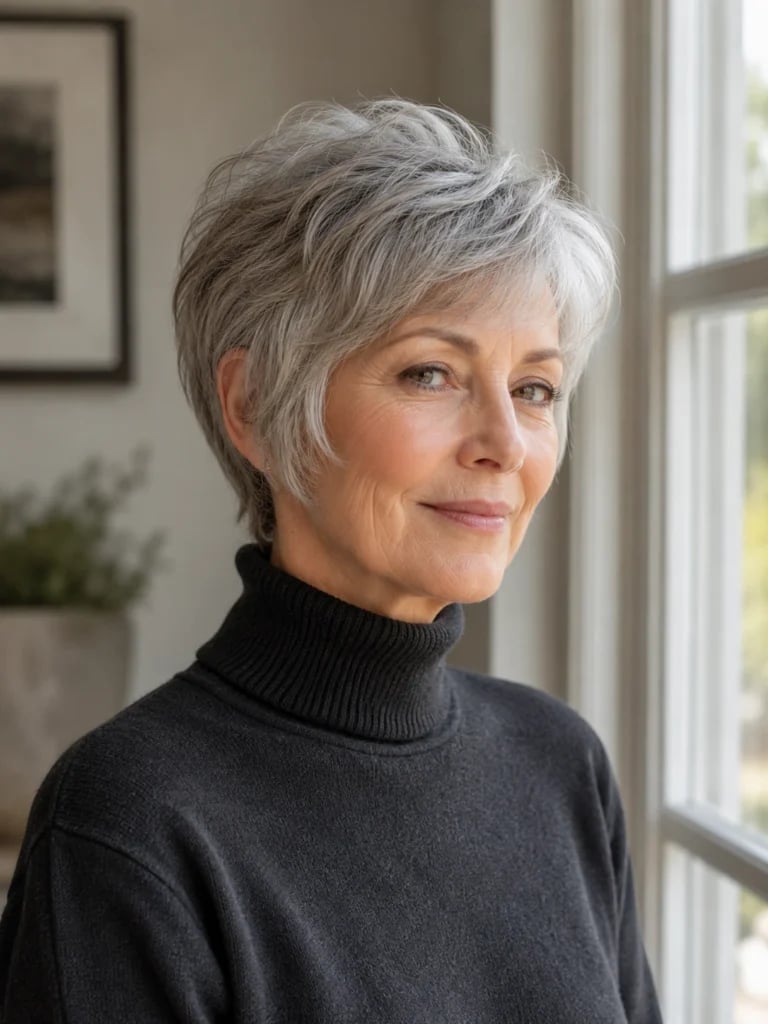 Gray Pixie Bob With Tousled Finish Gray Pixie Bob With Tousled Finish