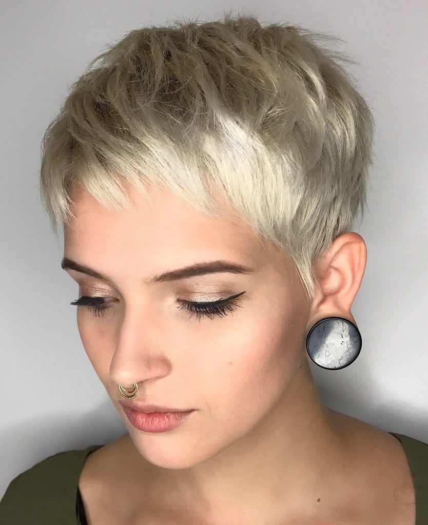 Light Ash Blonde Pixie With Wispy Fringe — Pixie for Fine Hair