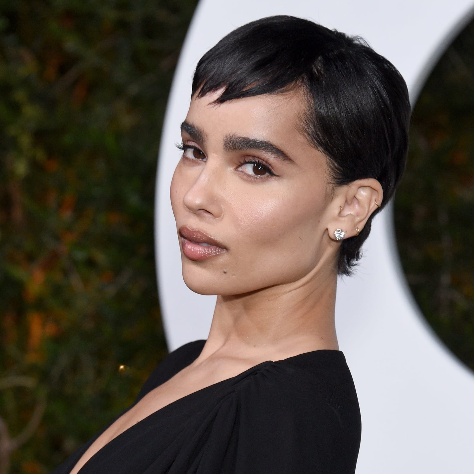 Sharp Black Pixie With Flat Bangs — Pixie with Bangs