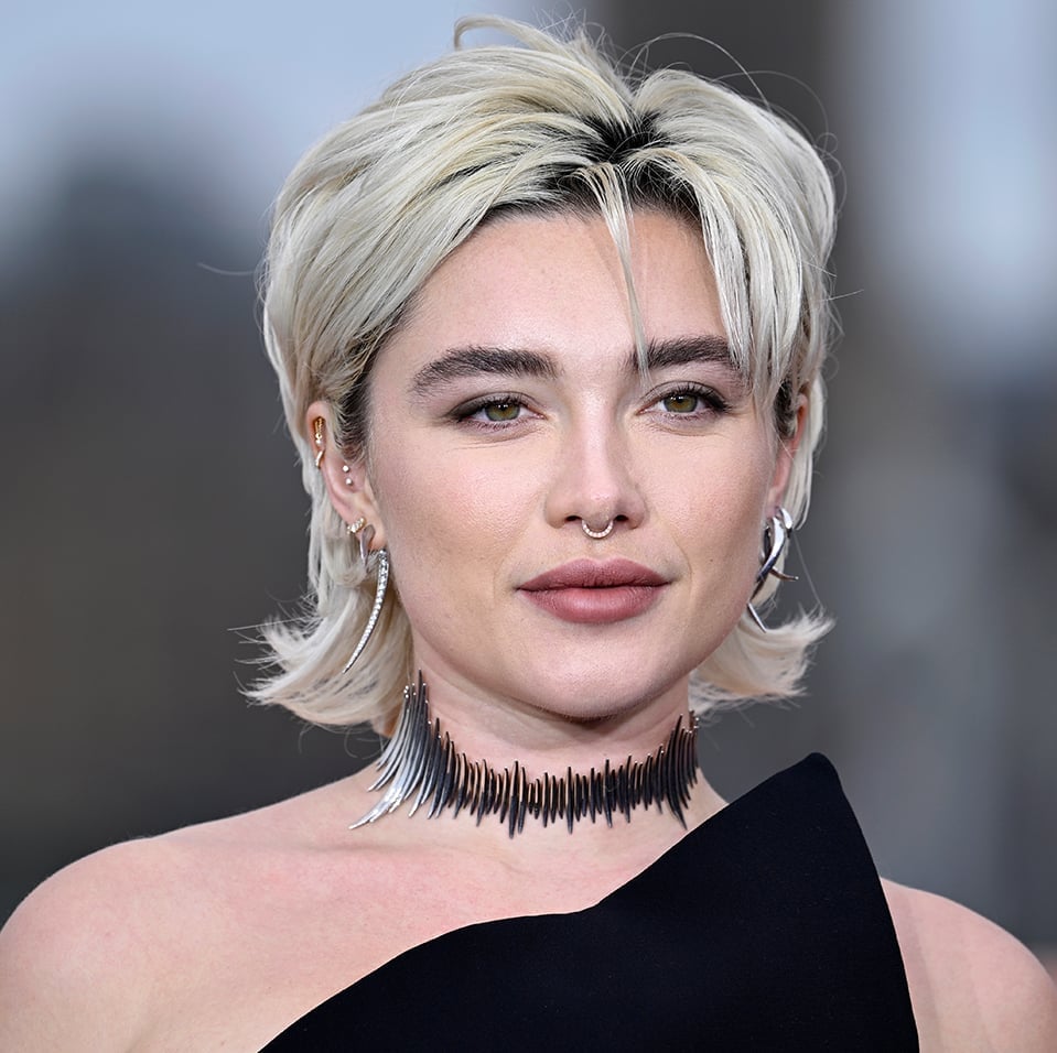 Platinum Blonde Pixie With Curtain Bangs — Pixie with Bangs