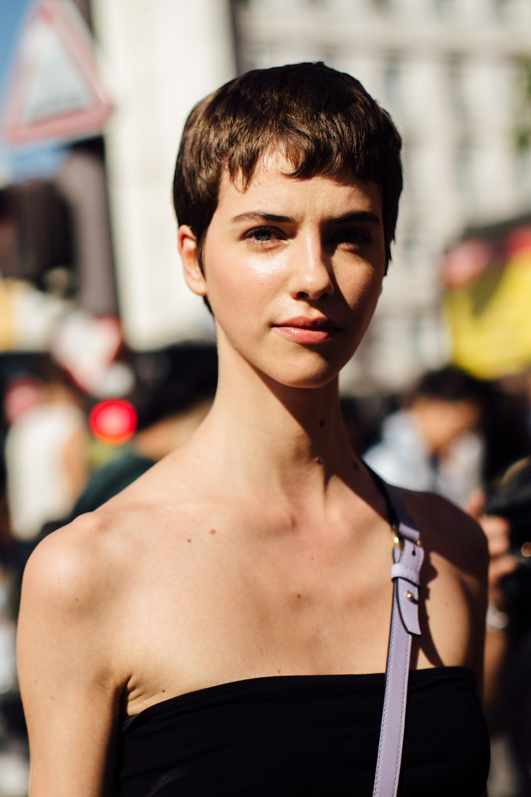 Choppy Dark Brown Pixie With Short Bangs — Pixie with Bangs
