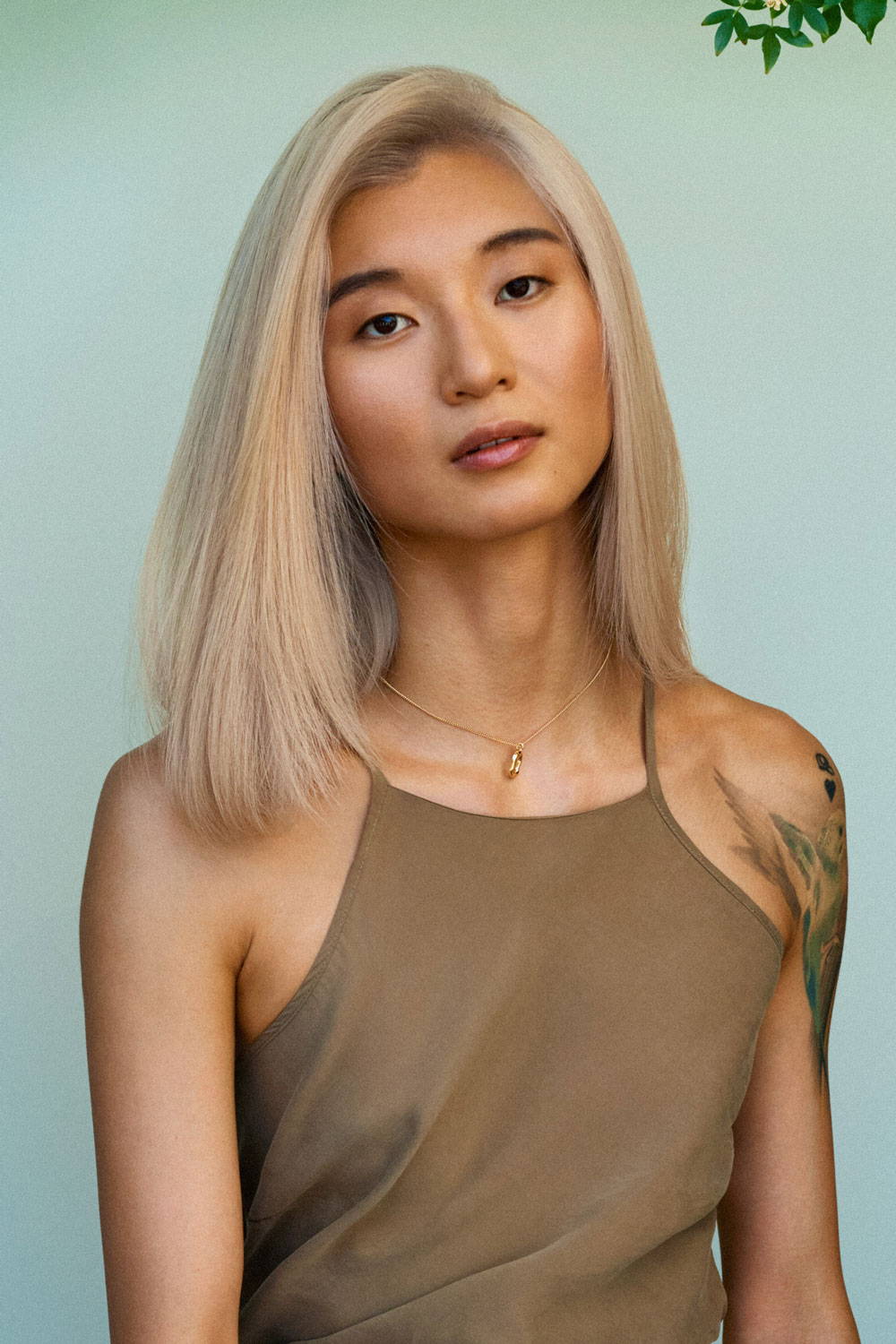 Air-Dried Platinum Blonde Bob