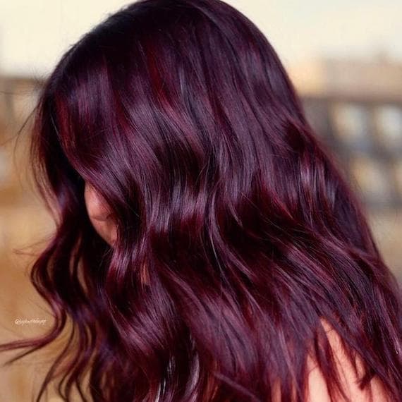 Mid-Back Uniform Plum Hair