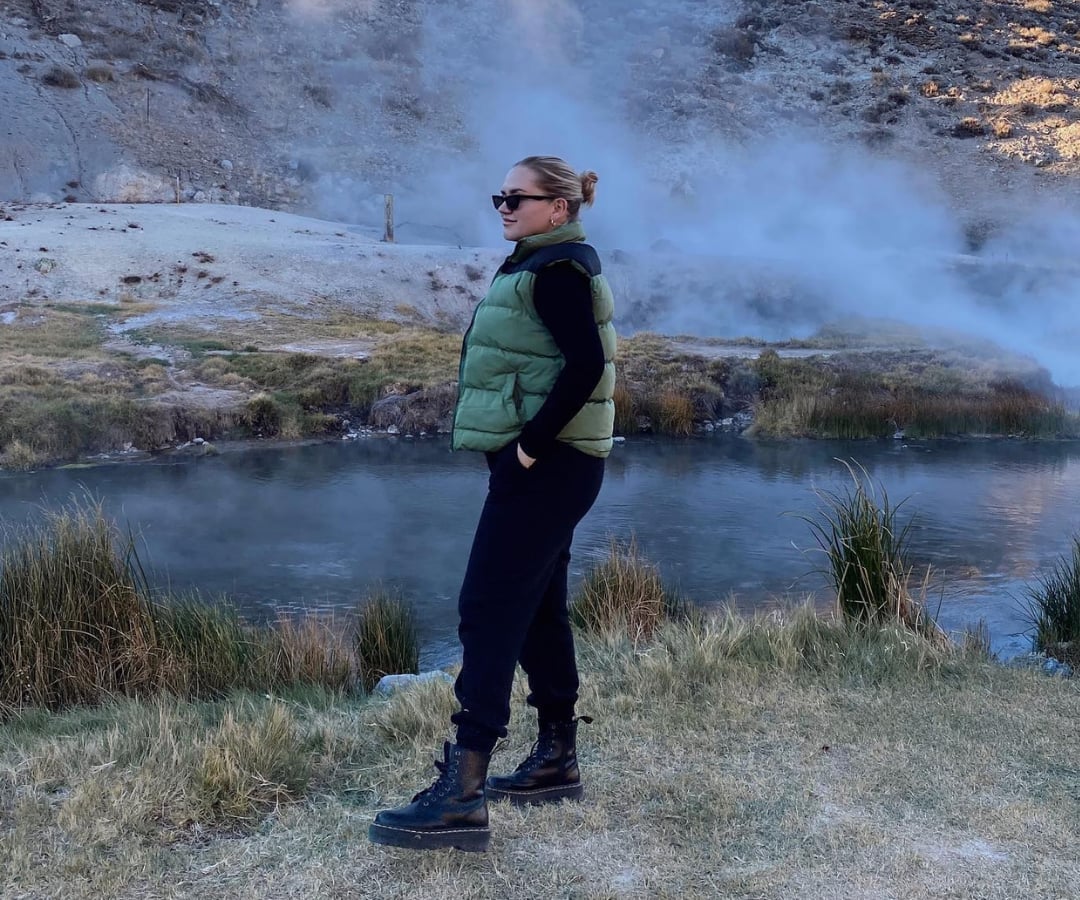 Green Quilted Puffer Vest Outdoor Casual — Puffer Vest Outfits