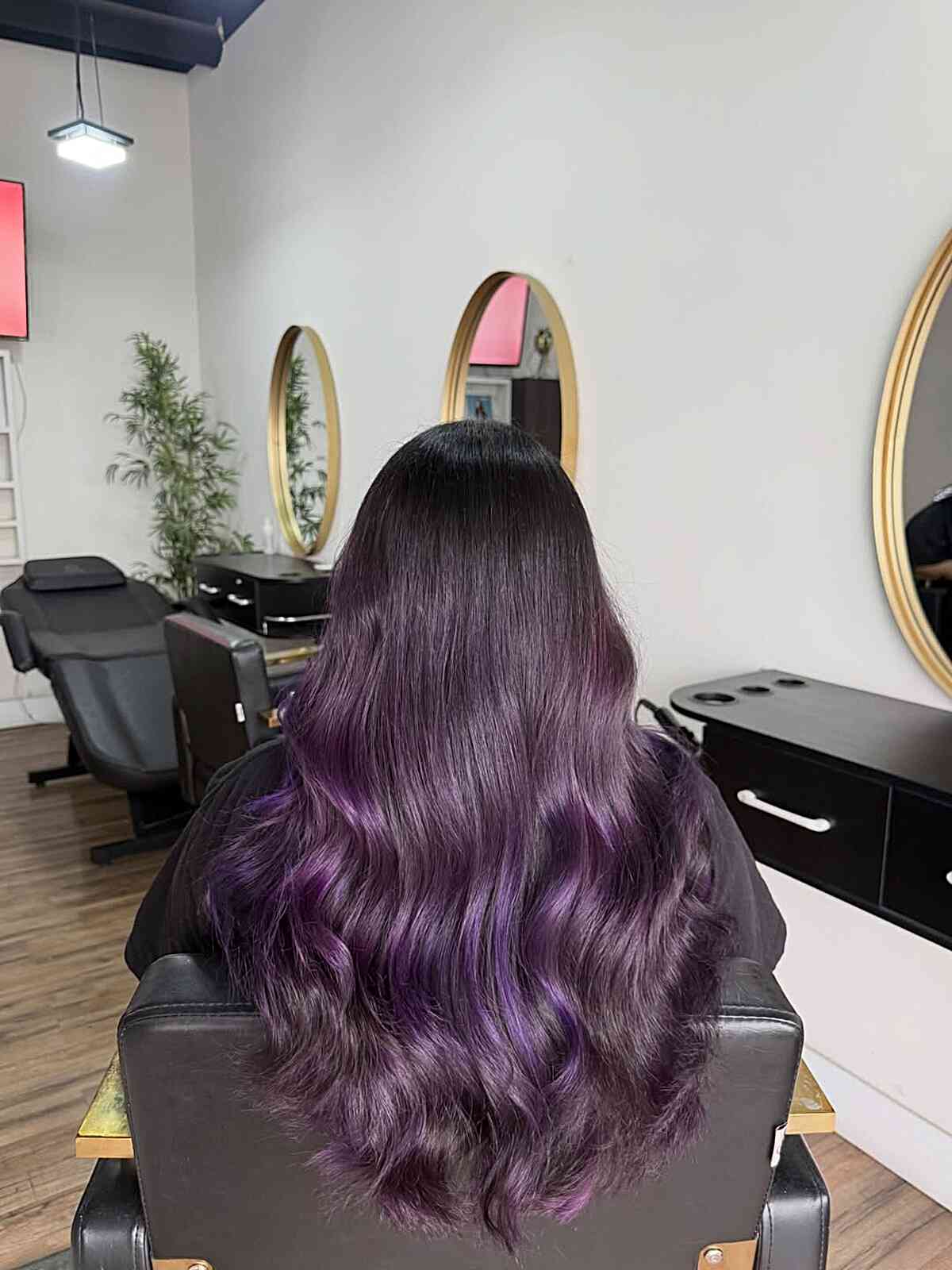 Dark Brown To Purple Balayage Dark Brown To Purple Balayage — Purple Hair