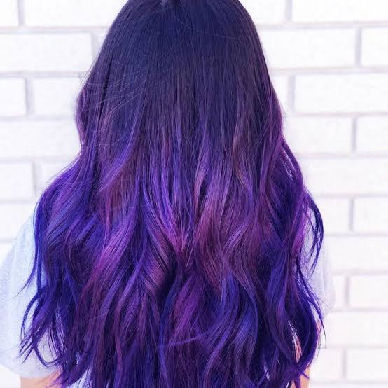 Long Layers With Purple Ombre Long Layers With Purple Ombre — Purple Hair
