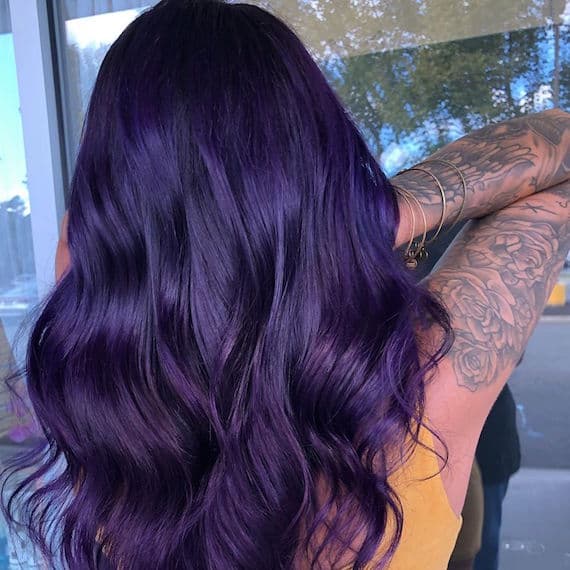 Mid-Back Length Deep Dark Purple Mid-Back Length Deep Dark Purple — Purple Hair