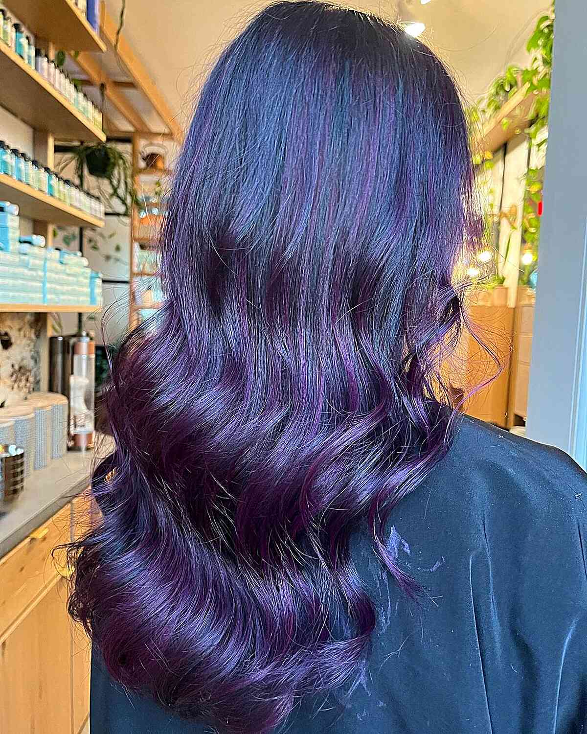 Mid-Back Rich Deep Purple With Subtle Highlights Mid-Back Rich Deep Purple With Subtle Highlights — Purple Hair