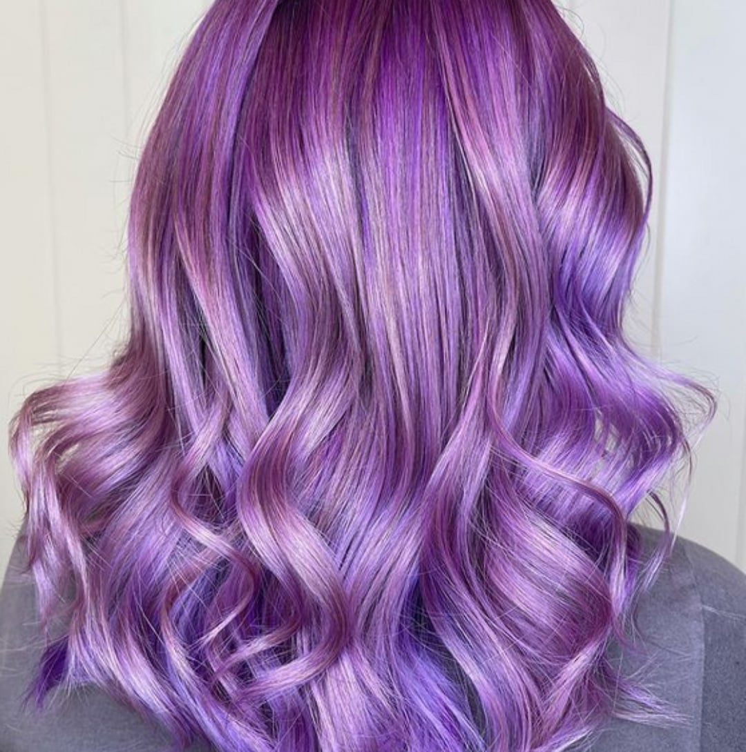 Shoulder Length Lilac and Lavender Blend Shoulder Length Lilac and Lavender Blend — Purple Hair