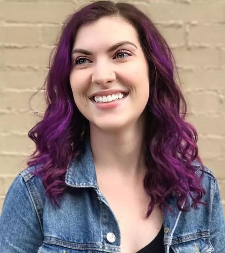 Collarbone Layers In Rich Purple Collarbone Layers In Rich Purple — Purple Hair