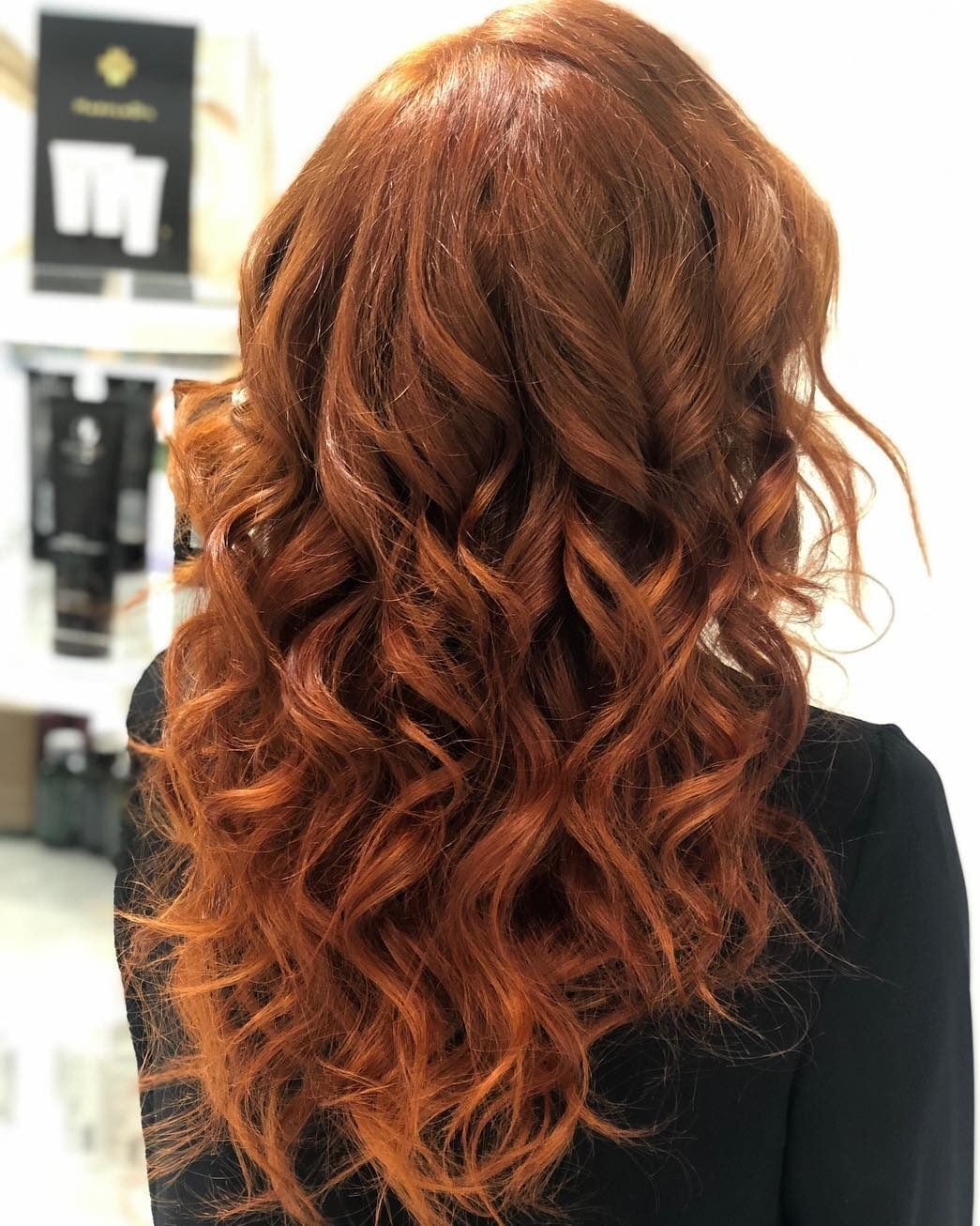 Mid-Back Rich Deep Red Curls Mid-Back Rich Deep Red Curls — Red Hair