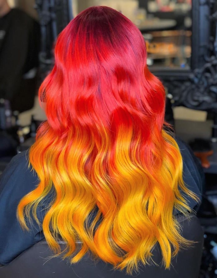 Mid-Back Red Orange Yellow Gradient Mid-Back Red Orange Yellow Gradient — Red Hair