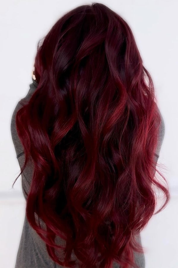 Deep Burgundy With Violet Hints Deep Burgundy With Violet Hints — Red Hair