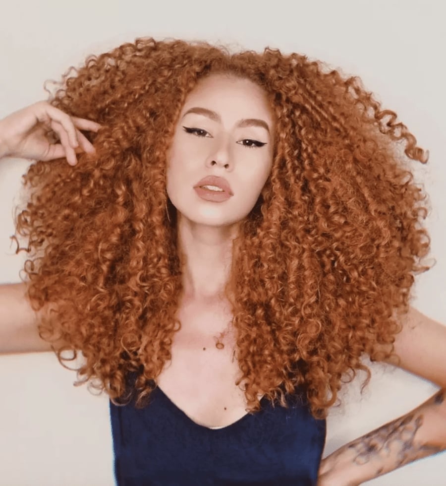 Fiery Ginger Balayage With Wispy Bangs Fiery Ginger Balayage With Wispy Bangs — Red Hair