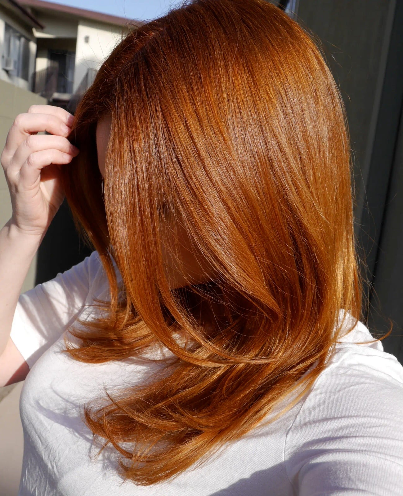 Copper Reddish Gold Blonde Collarbone Lob Copper Reddish Gold Blonde Collarbone Lob — Red Hair Colors